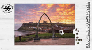 Sky On Fire At Whitby Whalebones 1000 Piece Jigsaw