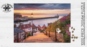 Sunset On Whitby's 199 Steps 1000 Piece Jigsaw