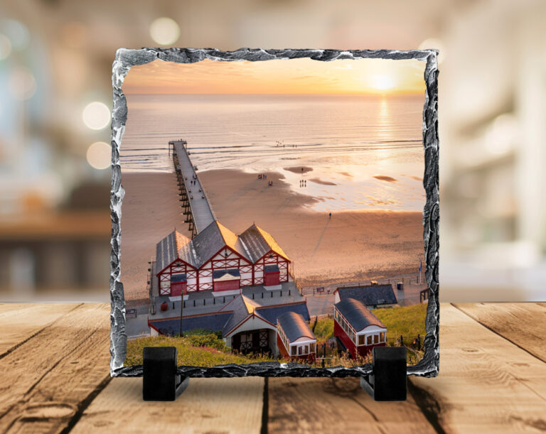 Saltburn Beach Photo Slate