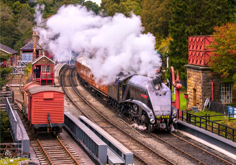 Sir Nigel Gresley Locomotive At Goathland Station