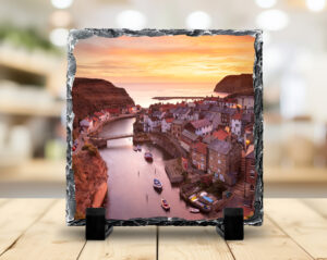 Staithes Village Photo Slate