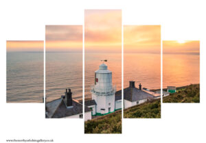 Sunrise At Whitby Light House 5PCS Wall Art
