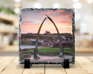 Whitby Whalebones At Sunrise Photo Slate