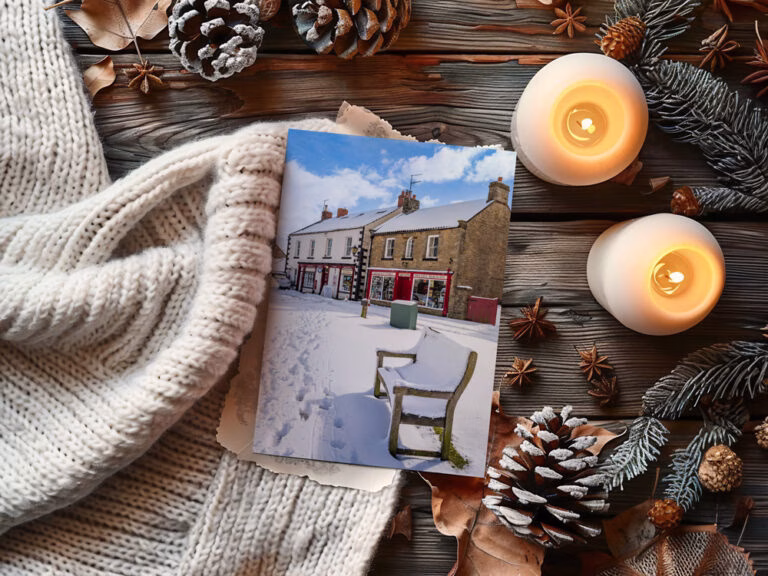 Aidensfield Stores Goathland Christmas Card On Display