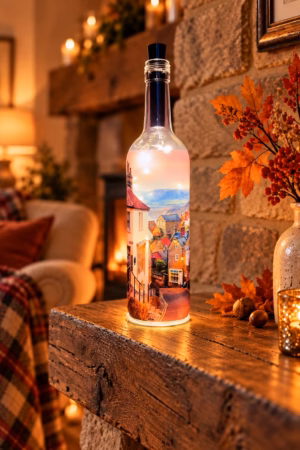 Daybreak at Robin Hood's Bay Light Up Bottle Lit