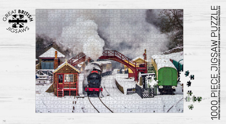 Goathland Station In The Snow, A Real Life Hogsmeade Winter Scene 1000 Piece Jigsaw
