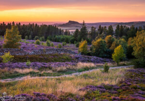 Golden Sunset Over Roseberry Topping And The Cleveland Way