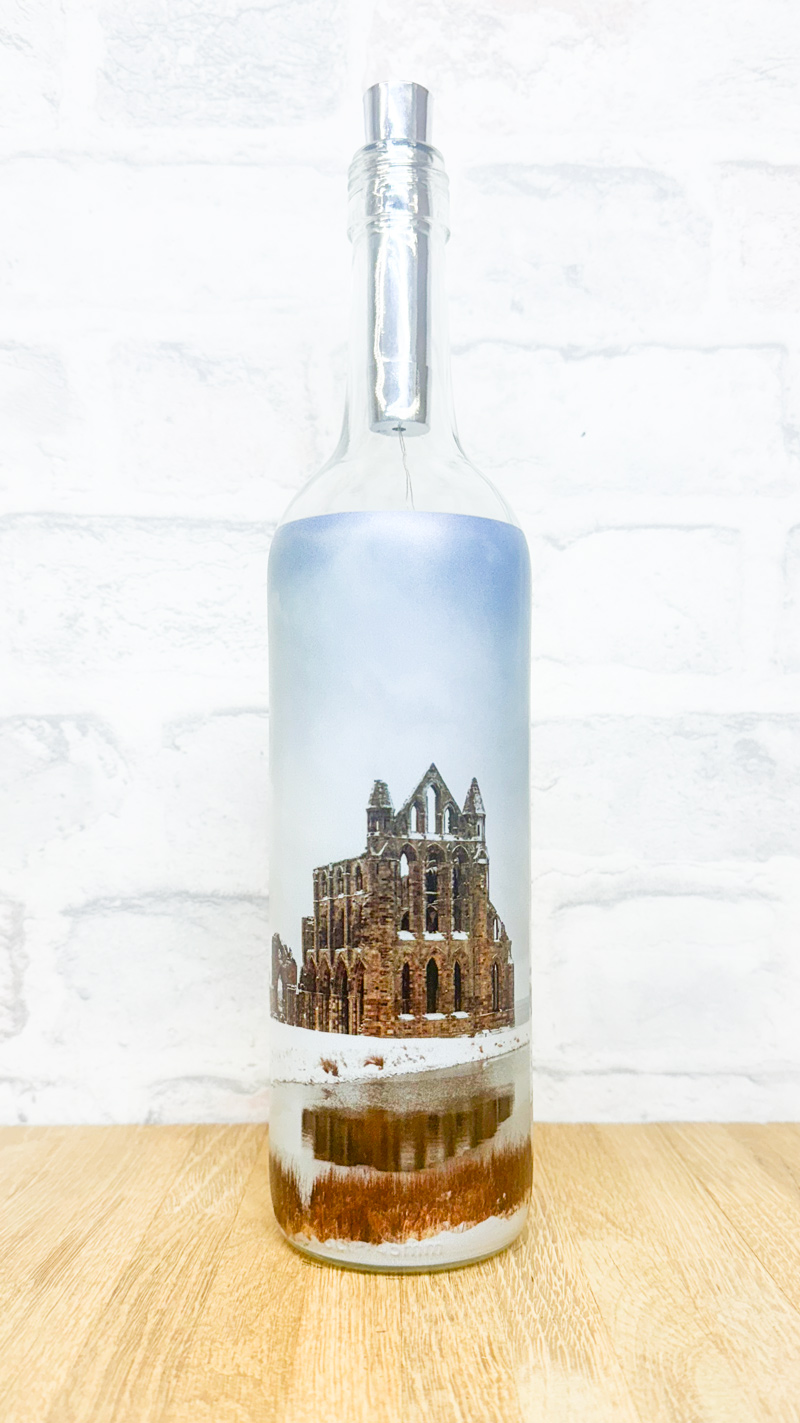 Snow at Whitby Abbey Light Up Bottle 2 Snow at Whitby Abbey Light Up Bottle