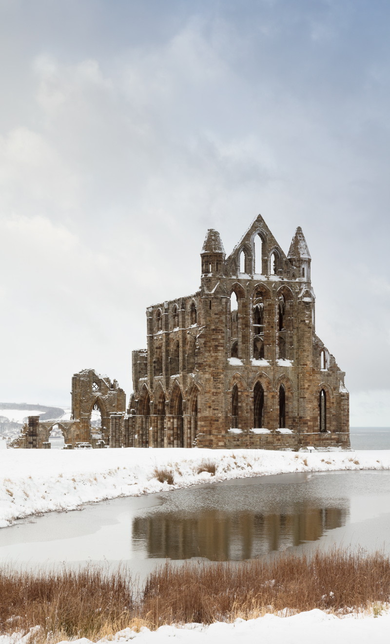 Snow at Whitby Abbey Light Up Bottle 3 Snow at Whitby Abbey Light Up Bottle Design