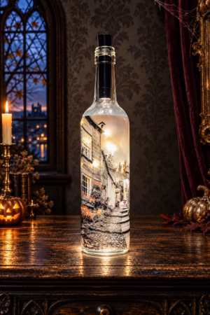 Sunny Place Robin Hoods Bay Colour Splash Light Up Bottle Lit