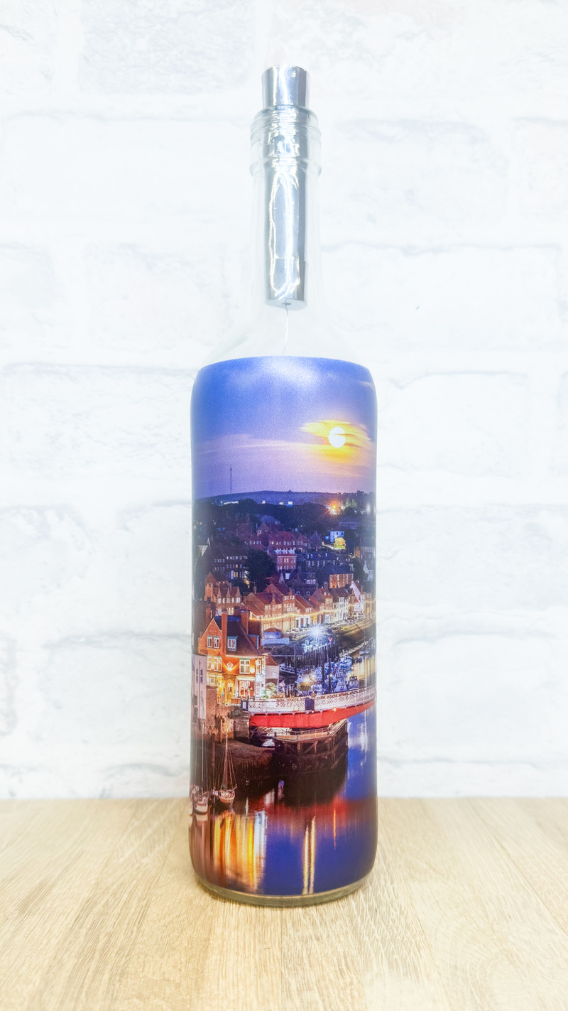Supermoon Over Whitby Harbour Light Up Bottle 5 Supermoon Over Whitby Harbour Light Up Bottle