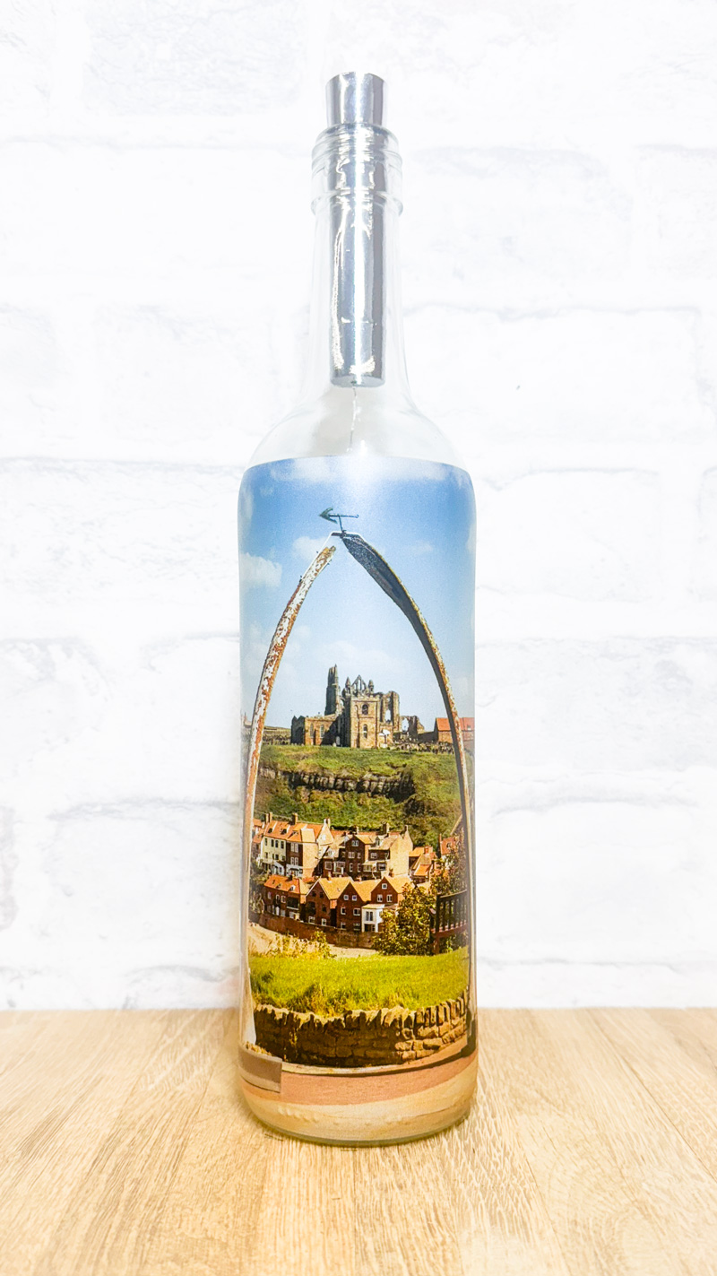 The Whalebones West Cliff Whitby Light Up Bottle