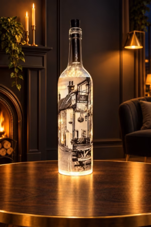 King St Robin Hoods Bay Light Up Bottle Lit