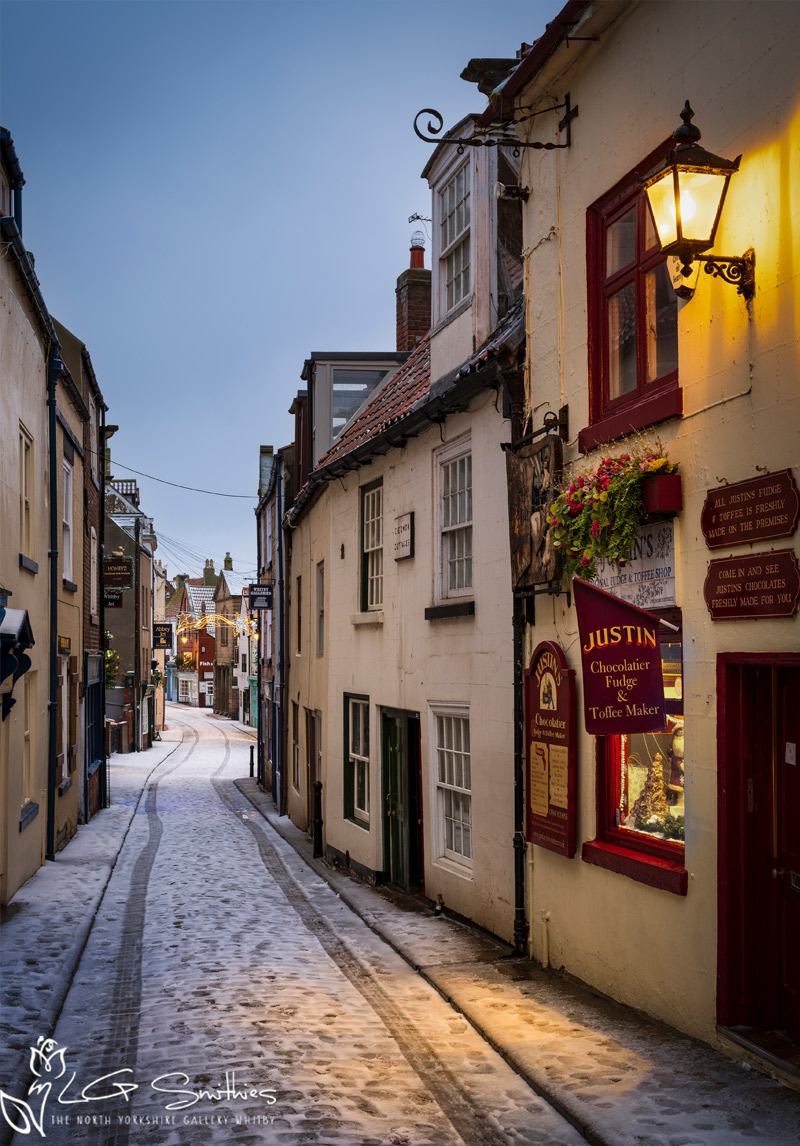 Whitby Christmas On Church Street Christmas Card