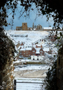 Whitby In The Snow From Khyber Pass Tunnel Christmas Card