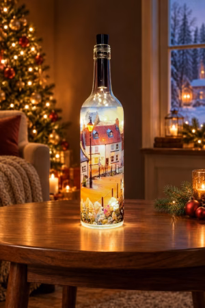 Lamp On The Steps Light Up Bottle Lit