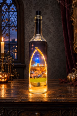 Illuminated Abbey Through The Whalebones Light Up Bottle Lit