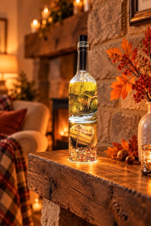 Falling Foss Boat Light Up Bottle Lit
