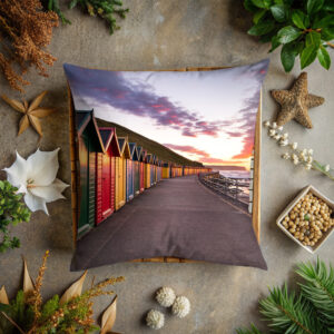 Whitby Sunset Double Sided Velvet Cushion