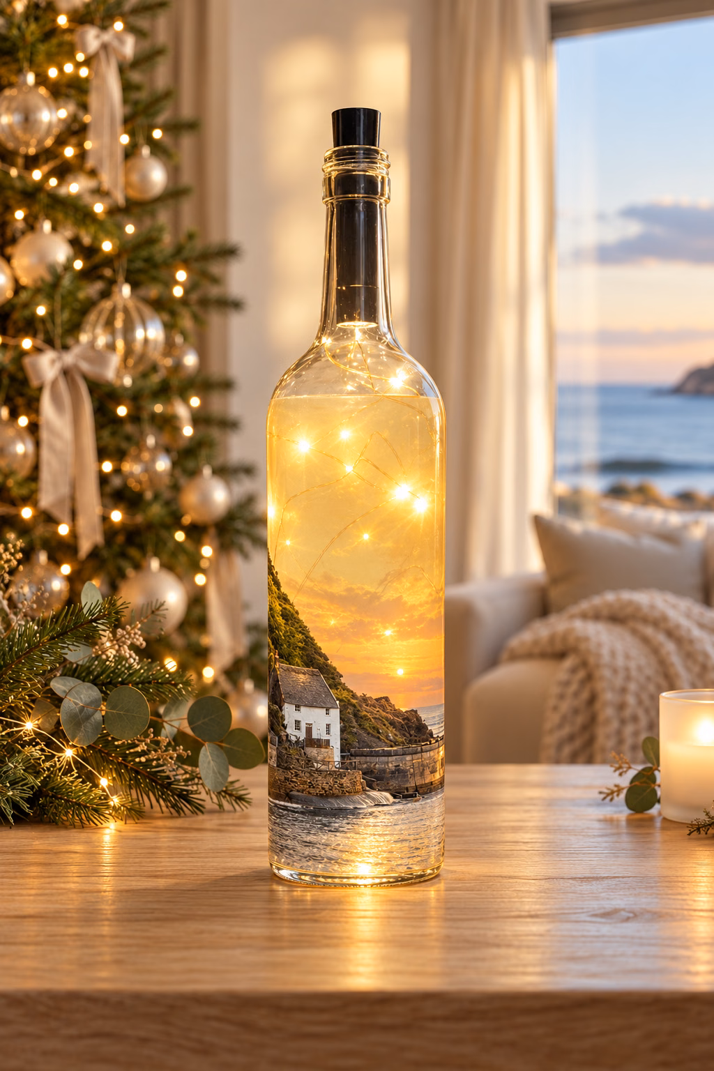Runswick Bay, Lady Palmers Light Up Bottle Lit