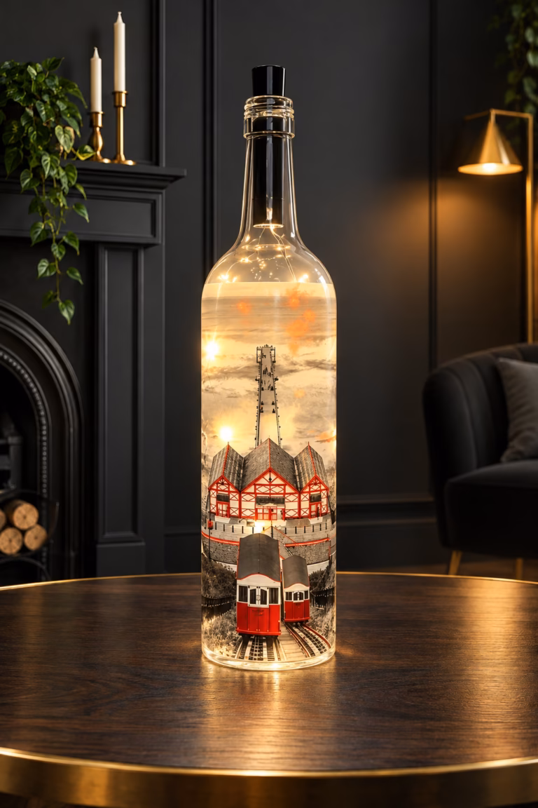 Saltburn Pier Colour Splash Light Up Bottle Lit