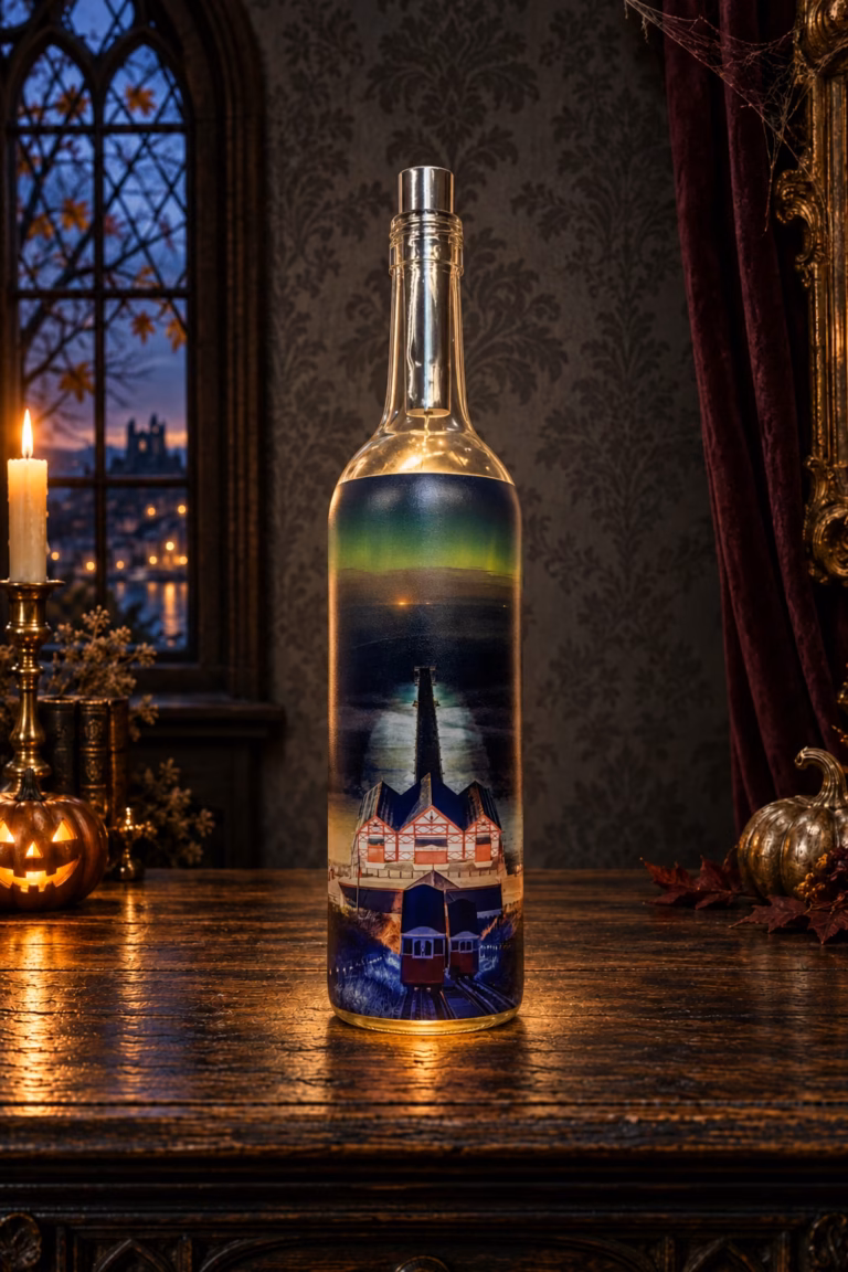 Northern Light At Saltburn Light Up Bottle Lit
