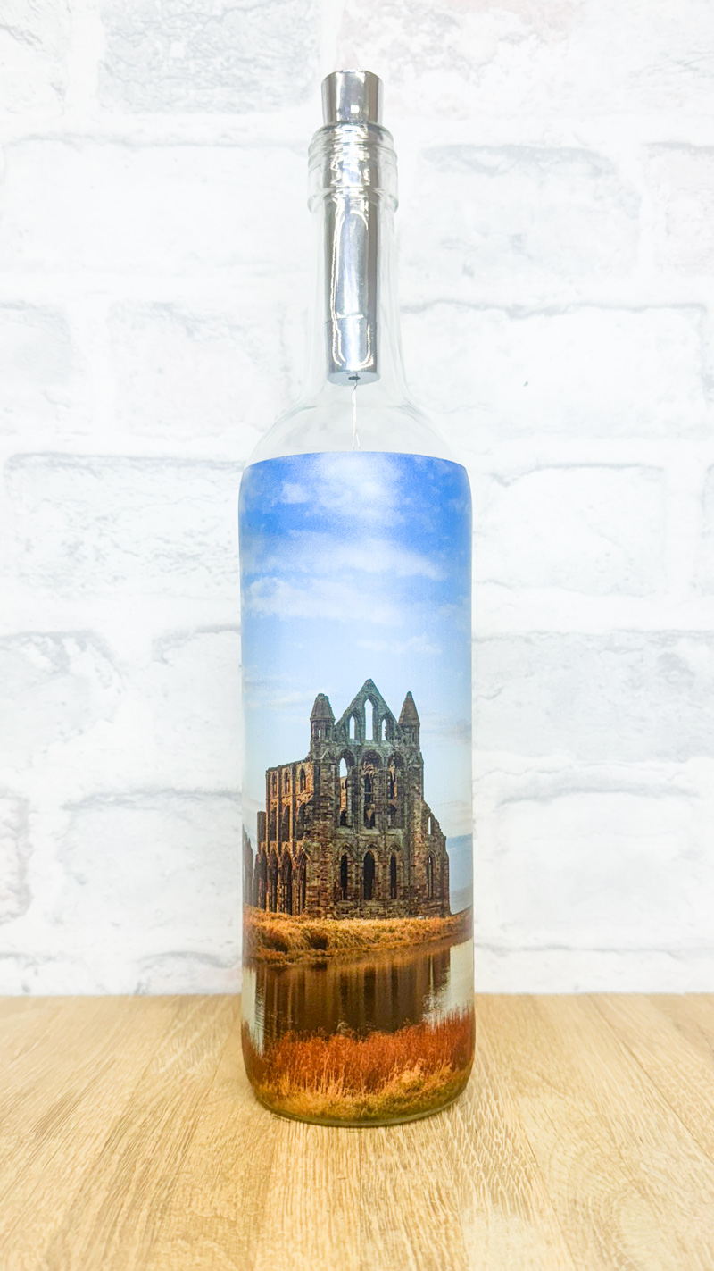Whitby Abbey Winters Afternoon Light Up Bottle