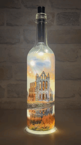 Autumn Whitby Abbey Light Up Bottle Video