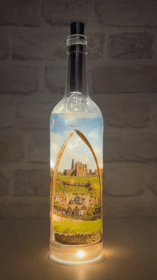 The Whalebones West Cliff Whitby Light Up Bottle Video