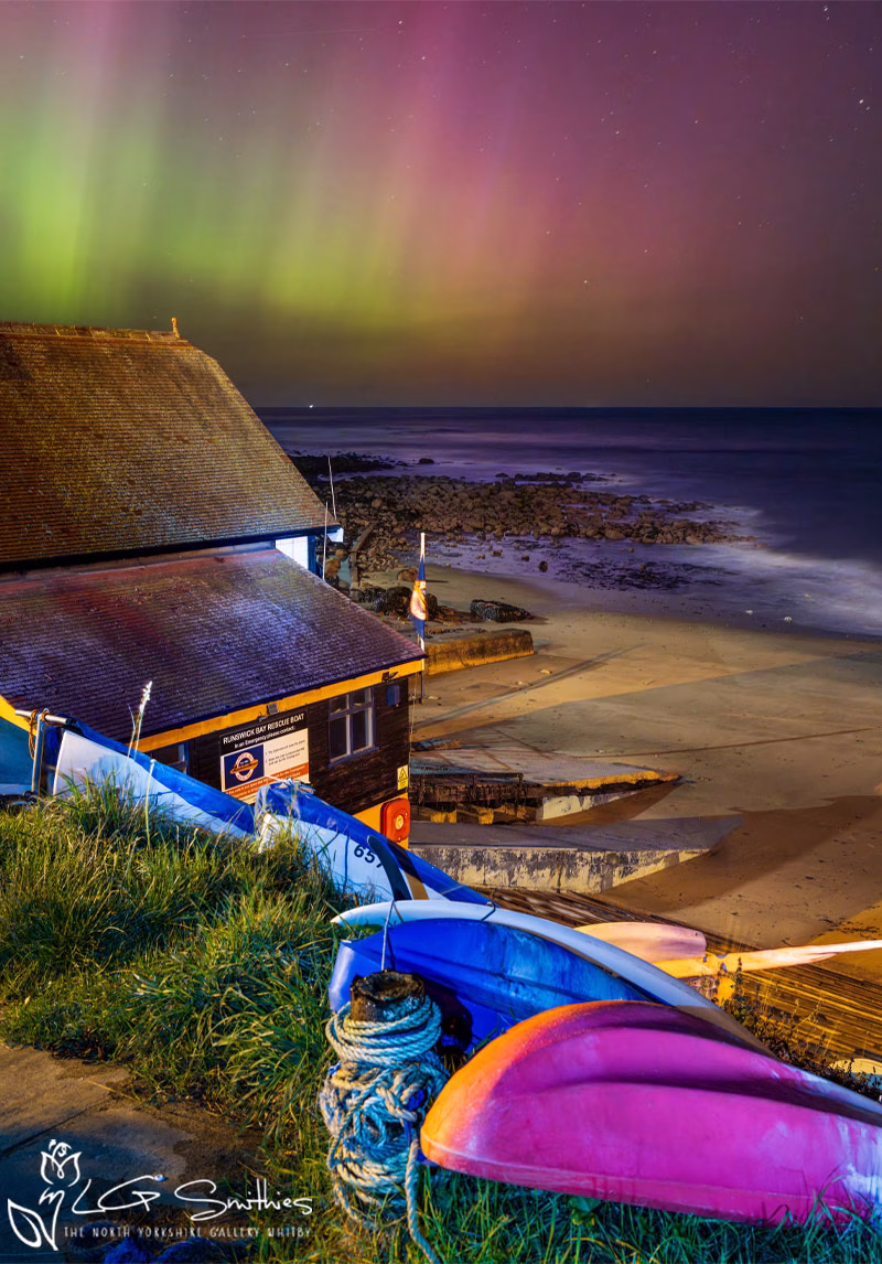 Northern Lights From Runswick Lifeboat Shed Northern Lights From Runswick Lifeboat Shed