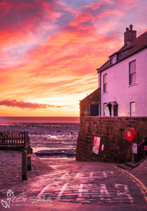 Dawn At The Old Coastguard Station At Robin Hoods Bay