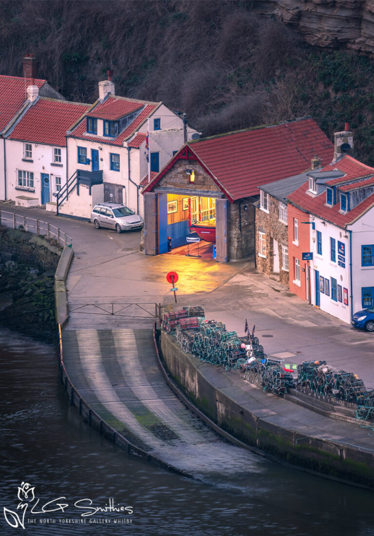 Staithes Lifeboat Shed At Dusk
