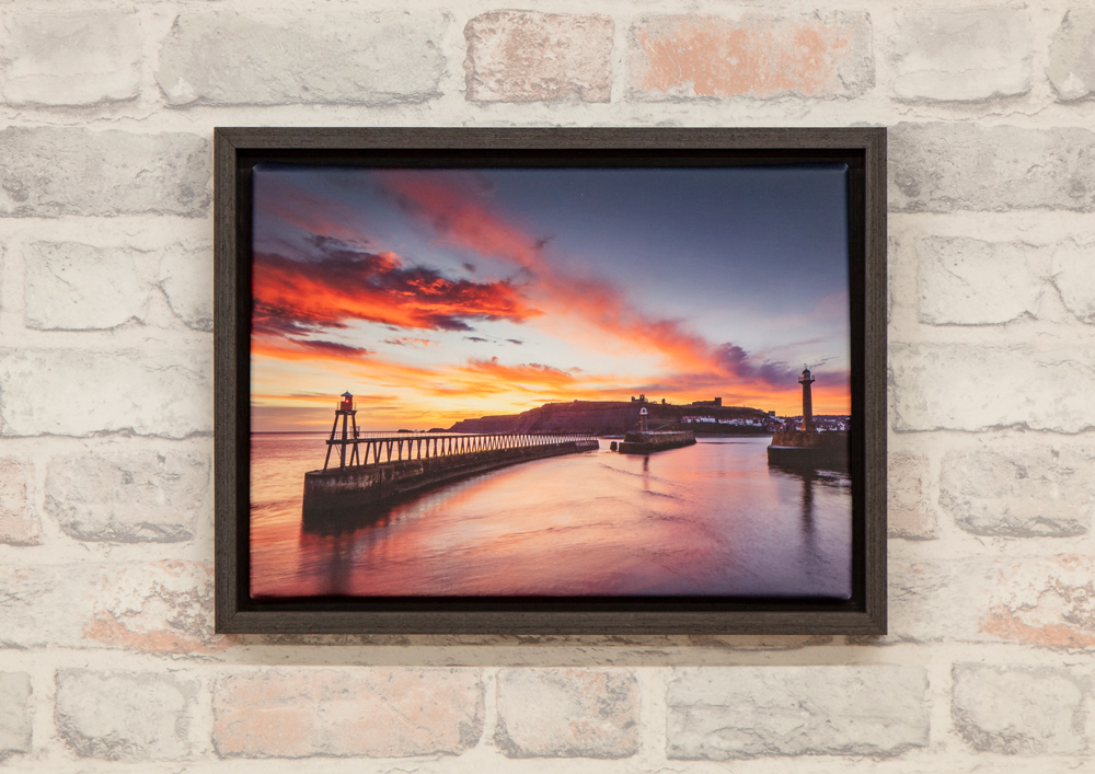 Floating Framed Canvas Of Whitby Harbour Floating Framed Canvas Of Whitby Harbour
