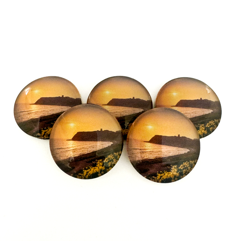 Scarborough Sunrise Pebble Magnet 1 Scarborough Sunrise Pebble Magnet