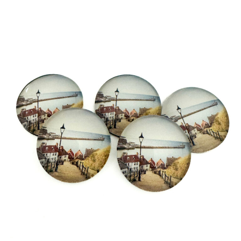 Whitby 199 Steps Daytime Pebble Magnet