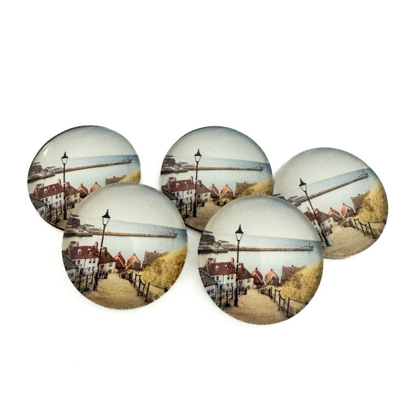 Whitby 199 Steps Daytime Pebble Magnet 1 Whitby 199 Steps Daytime Pebble Magnet