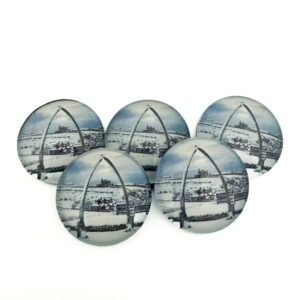 Home 4 Whitby Whalebones In The Snow Pebble Magnet