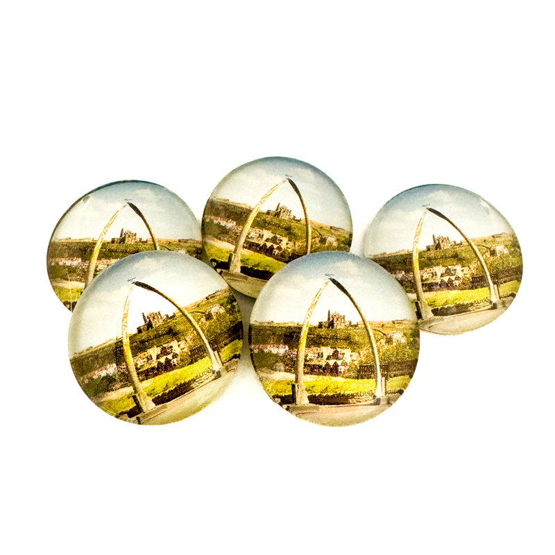 Whitby Whalebones Sunny Day Pebble Magnet 1 Whitby Whalebones Sunny Day Pebble Magnet