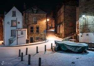 Robin Hoods Bay Snow At The Dock