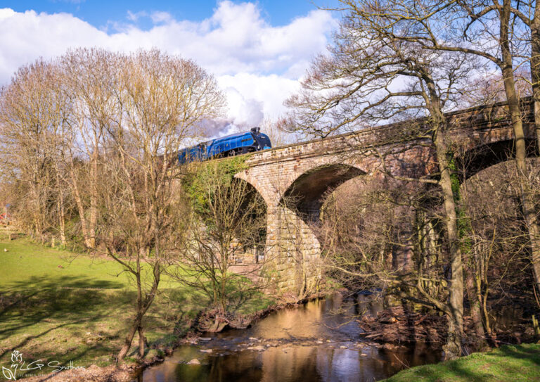 Sir Nigel Gresley Crossing The Murk Esk Near Grosmont