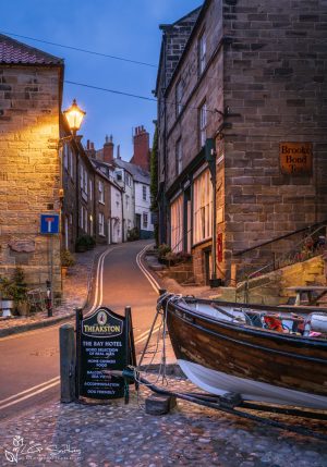 Robin Hoods Bay Dock At Night