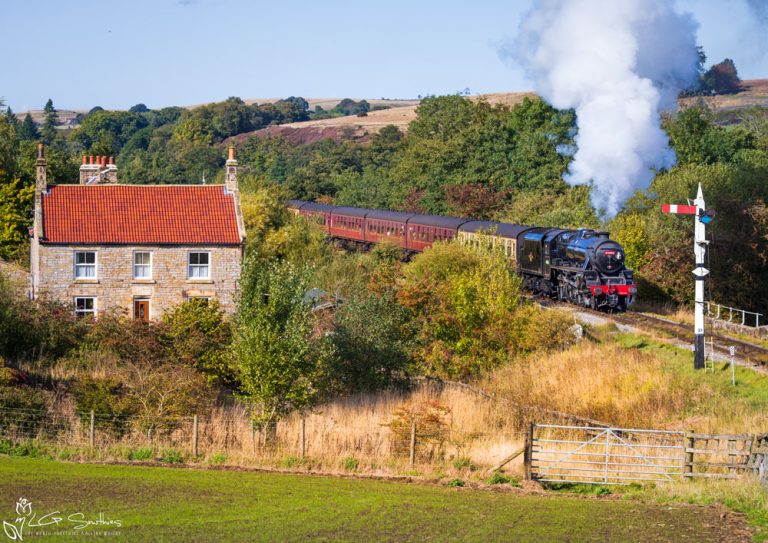 Black 5 No. 44806 Passes Abotts House Farm