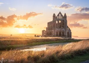 Golden Sunset At Whitby Abbey