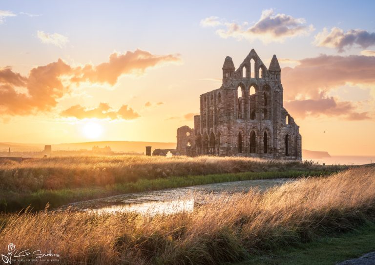 Golden Sunset At Whitby Abbey