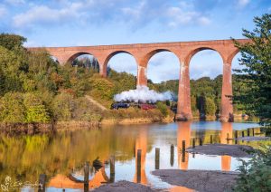 Whitby Steam Train At Larpool Viaduct