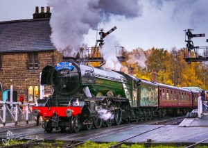 60103 Flying Scotsman Leaving Grosmont Station