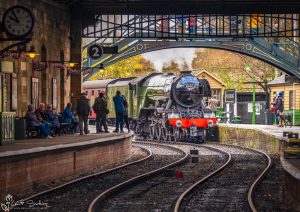 A3 Flying Scotsman arrives At Pickering Station NYMR