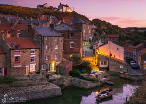 Boats Beneath the Staithes Evening Sky