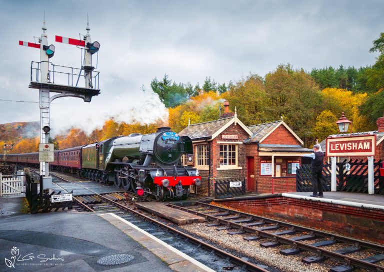 Flying Scotsman Comes Into Levisham Station