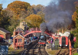 Flying Scotsman Exchanging The Token At Goathland Station